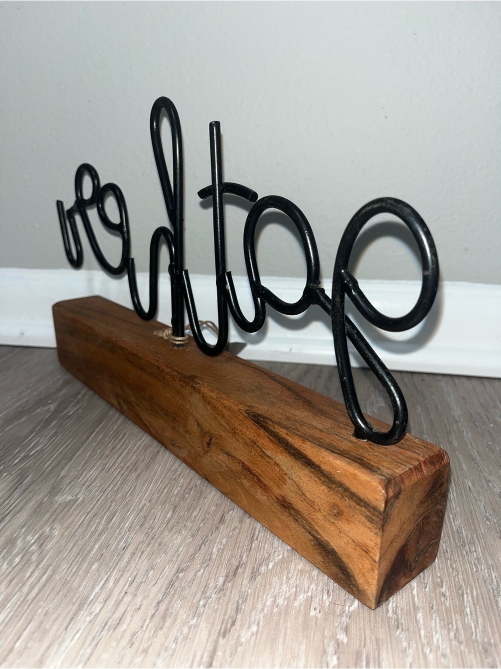 Black 'gather' Script Tabletop Sign - Picture 4 of 6